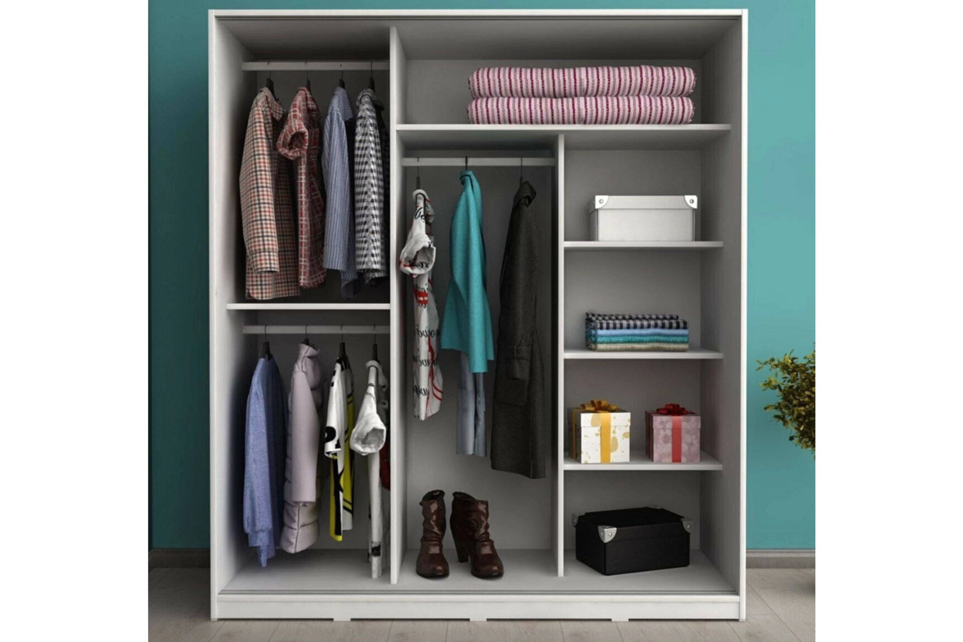 Mirrored wardrobe, 3 doors with sliding (MF5-134) / made in eu