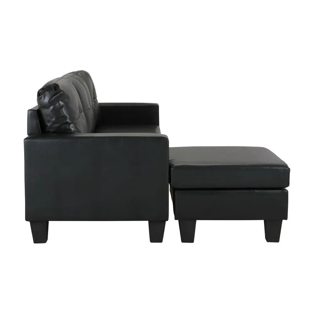 Furinbox L-shape pvc sofa, Arden black