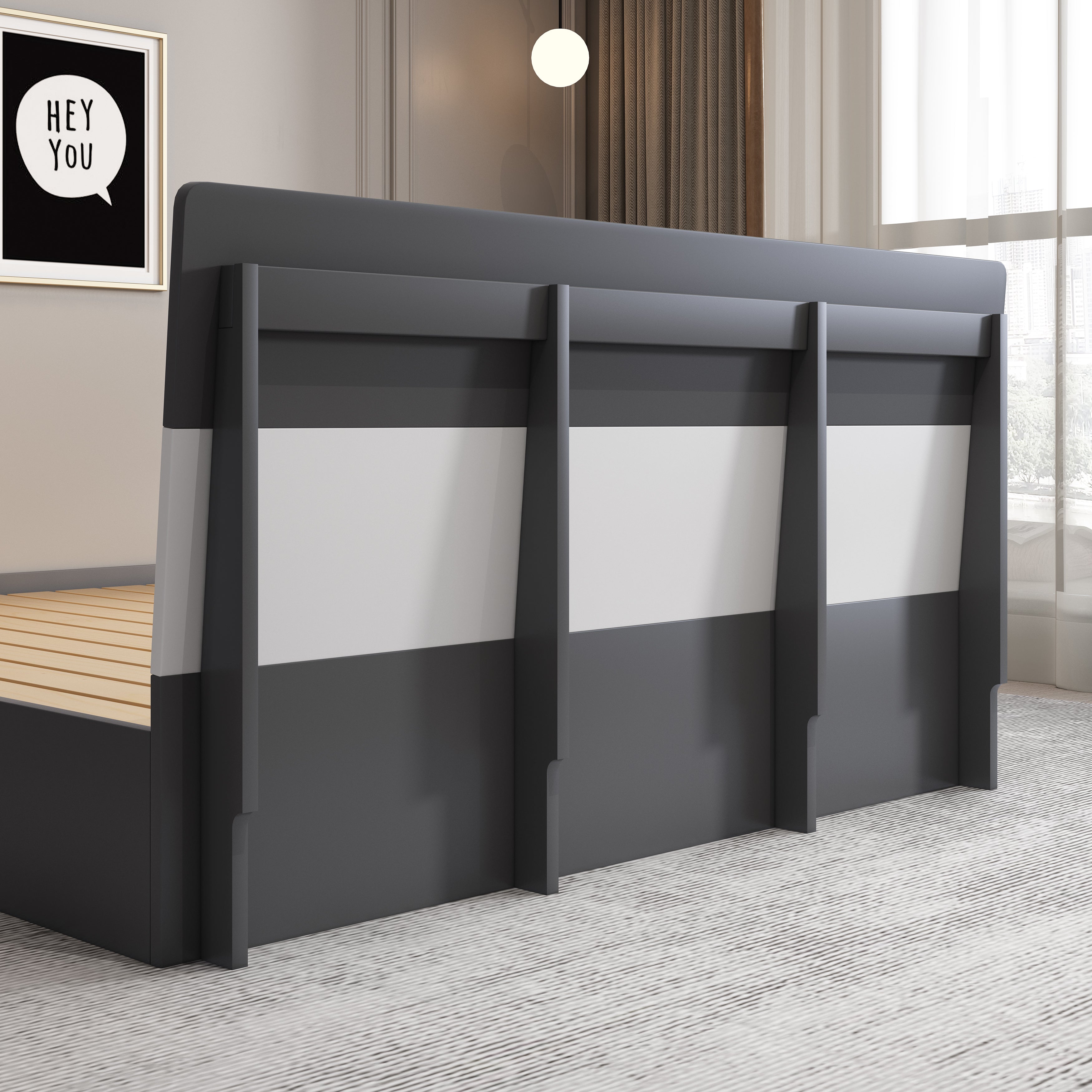 KA01 Bed pure white king (180*200*85)