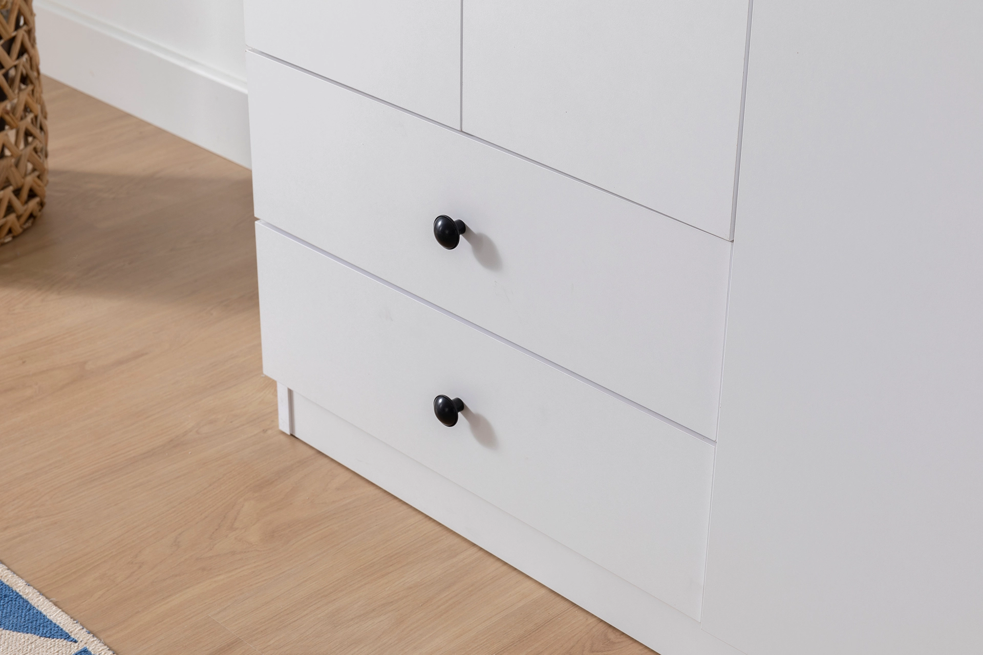 Wardrobe , button handle , 4 doors with 2 drawers (MF5-294) / made in eu