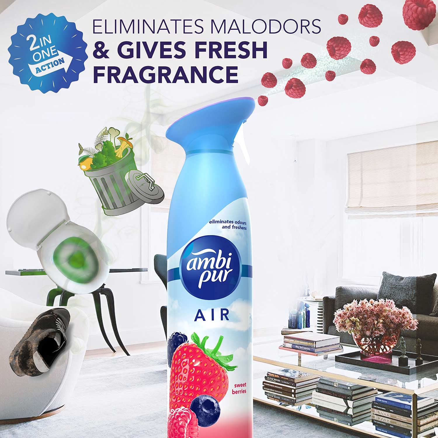 Ambi Pur air effects room air freshener 275g (SWEET BERRIES)