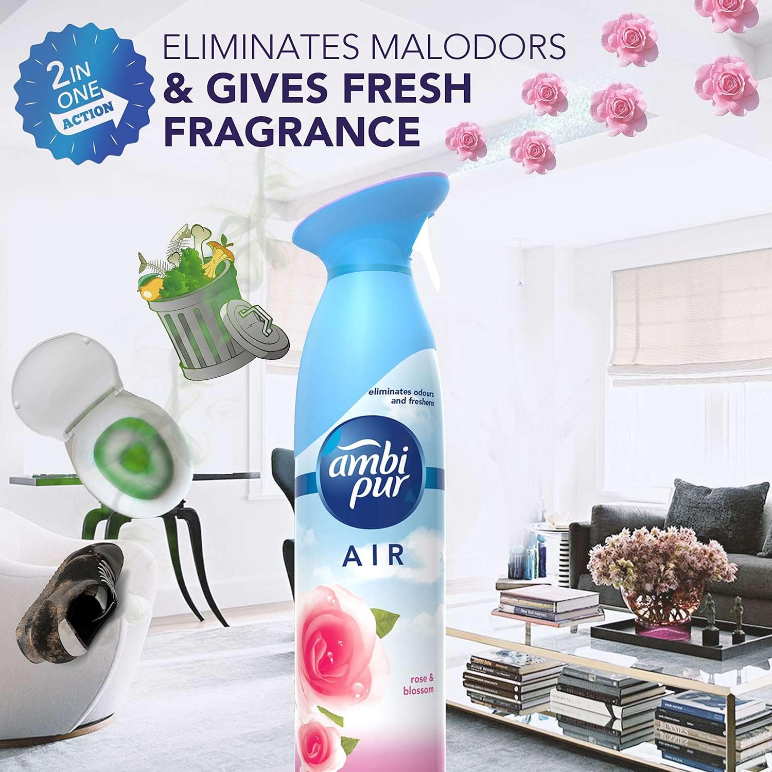 Ambi Pur air effects room air freshener 275g (ROSE AND BLOSSOM)