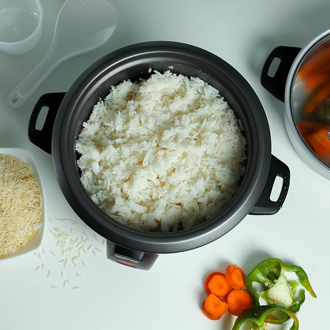 GEEPAS Automatic Rice Cooker & Steamer Non-Stick Inner Pot 1L 450W White GRC4325N