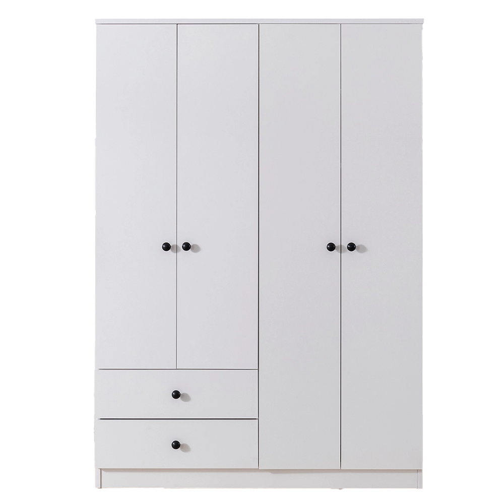 Wardrobe , button handle , 4 doors with 2 drawers (MF5-294) / made in eu
