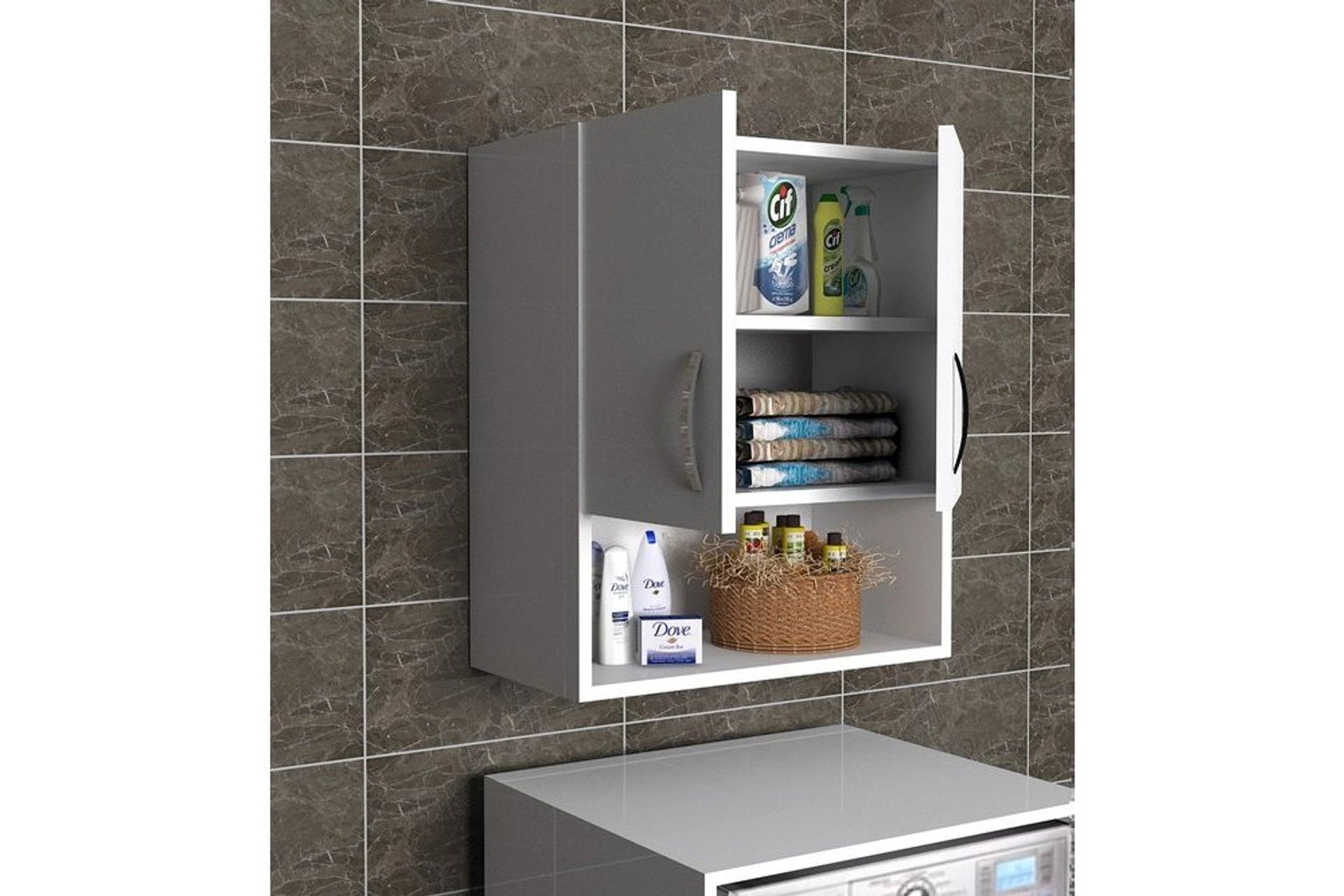 Aqua top bathroom cabinet, white (CT4-118) / made in eu