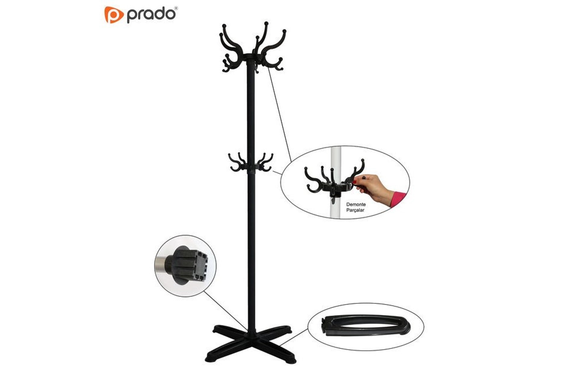 Eco foot coat rack, black (PA3-1473)