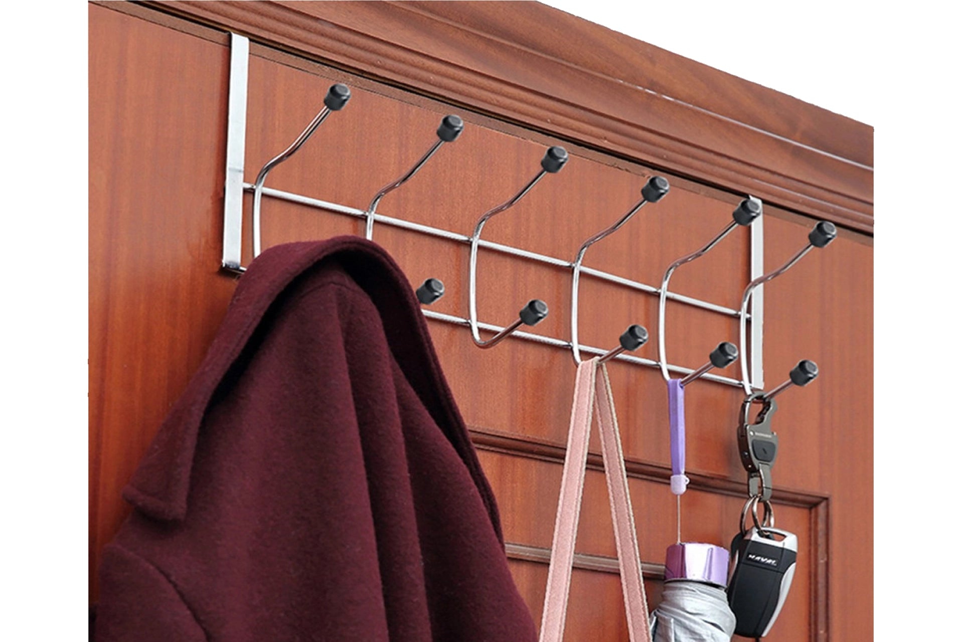 Behind door hanger rack, 12 pin chrome (AV4-178)