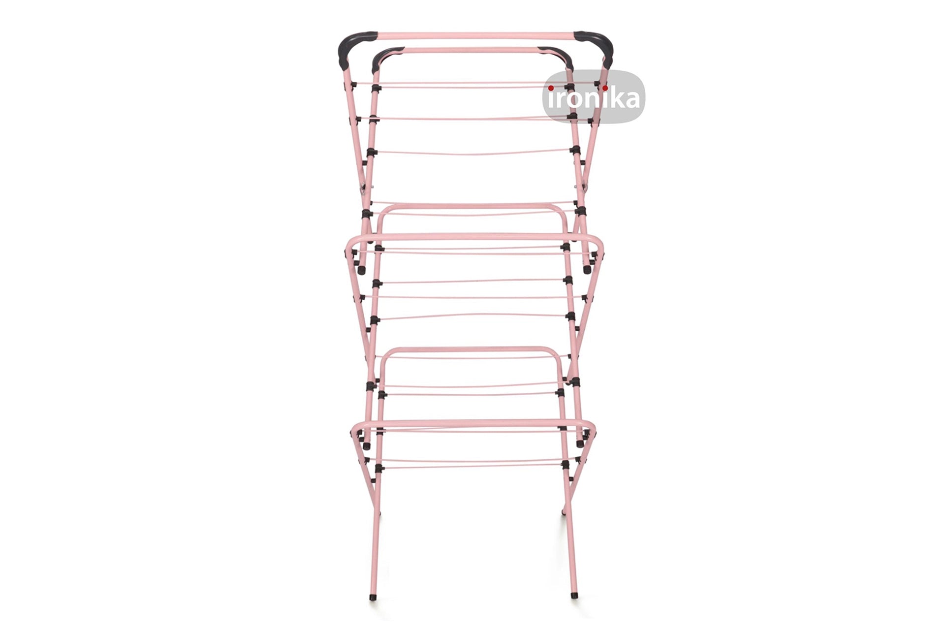 Ironi̇ka tres foldable laundry drying rack, 3-layer, pink (PL6-253)