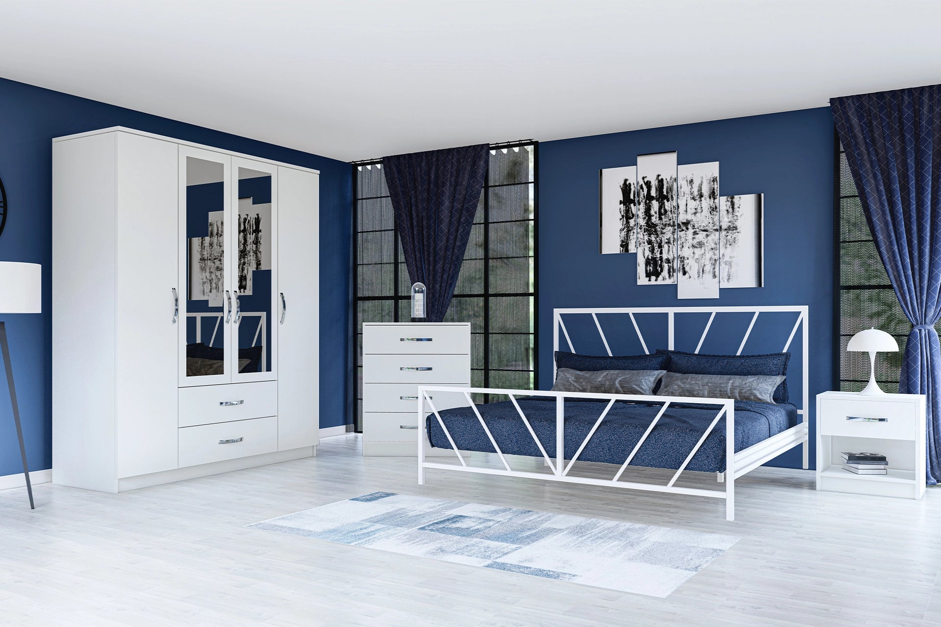 Esil bedroom set with 4 door wardrobe , gm 906 (MF5-318) / made in eu