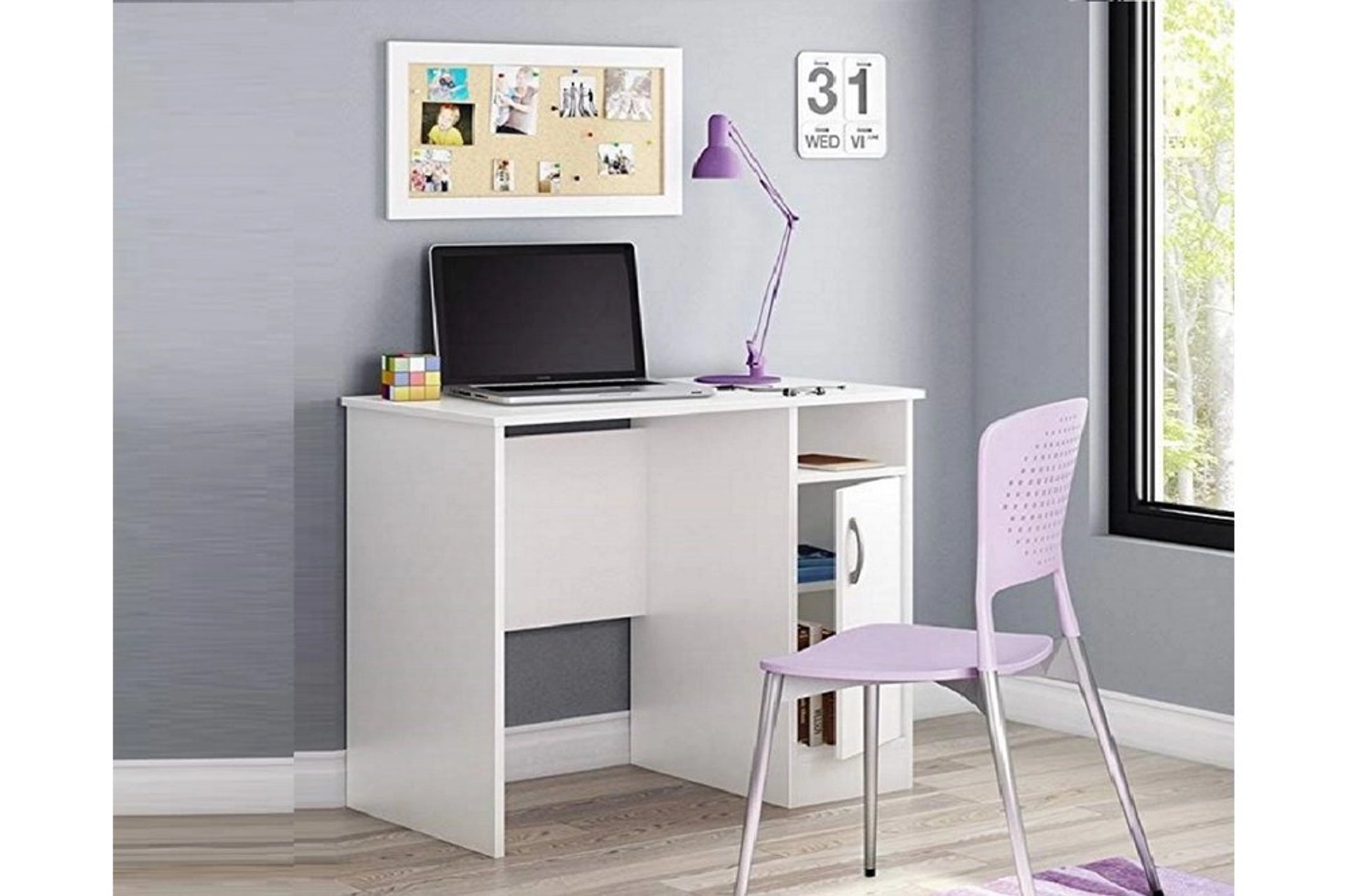 Bella study desk, white (DO5-297) / made in eu