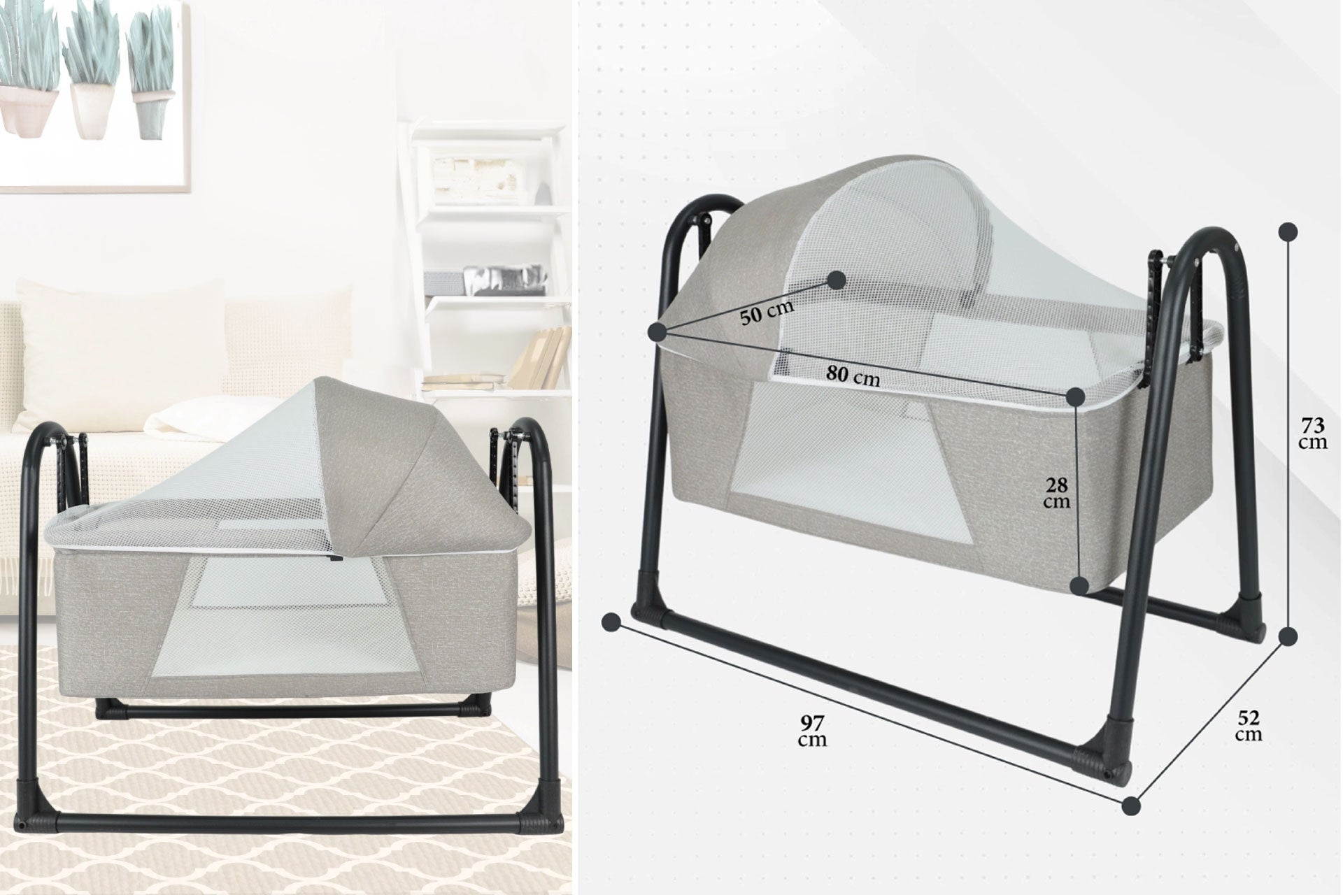 Perilla prime rocking cradle, blue, 50X70 (PL6-206) / made in eu