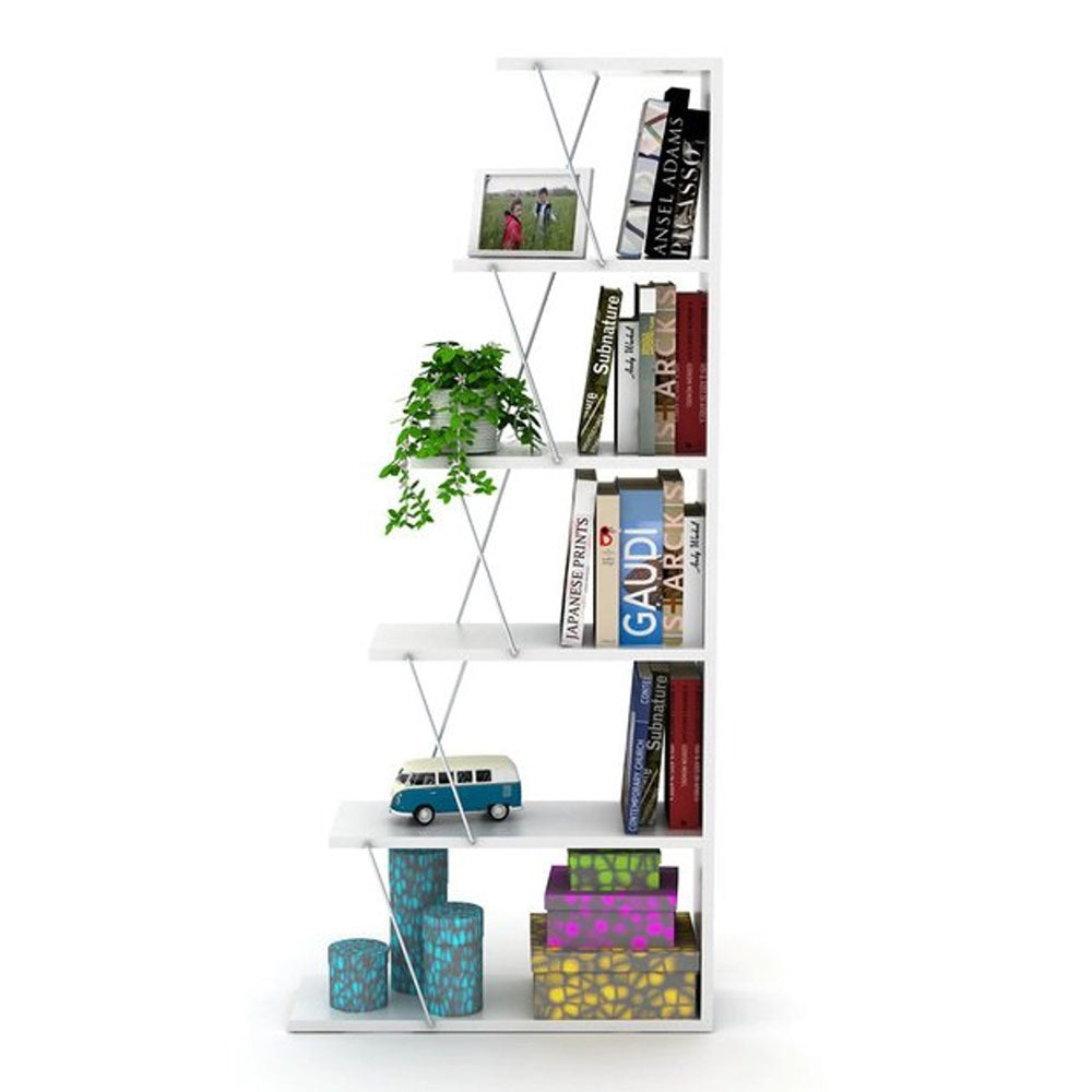 Bookshelf, white chrome (RE3-336) / made in eu