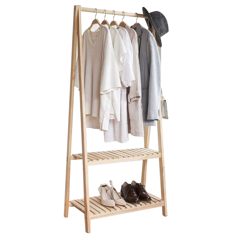 Wooden cloth hanger, 2 shelves, 148x66 (PX6-137)