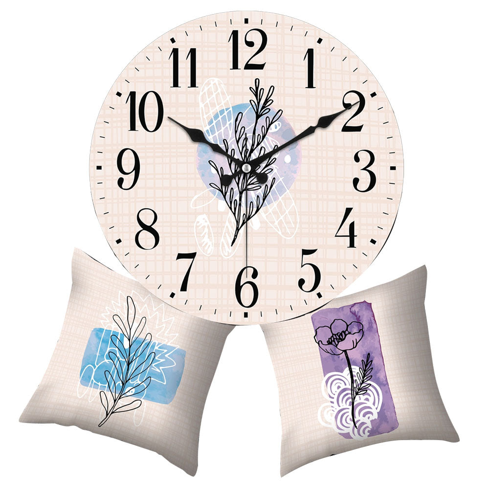 Decorative wall clock and double kirlent cover set combin, 10 (HJ4-198)