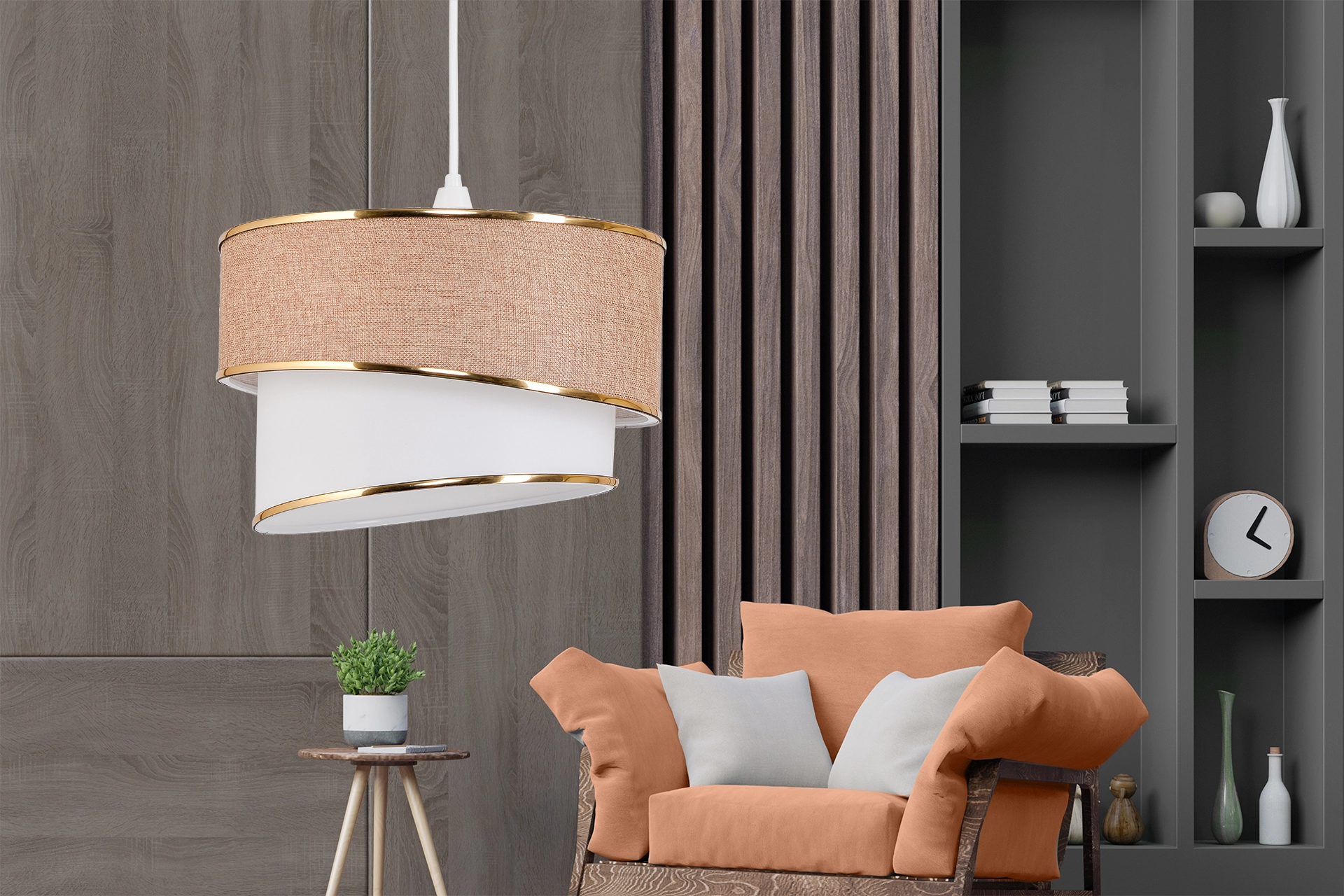 Evlight asymmetric pendant lamp, single, cumbie (EL4-461)