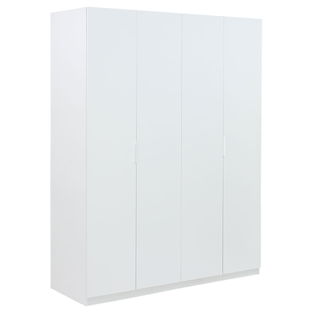 MELODIAN Bedroom Set 5 ft. (Bed, 4 D-Wardrobe, D-Table) - White