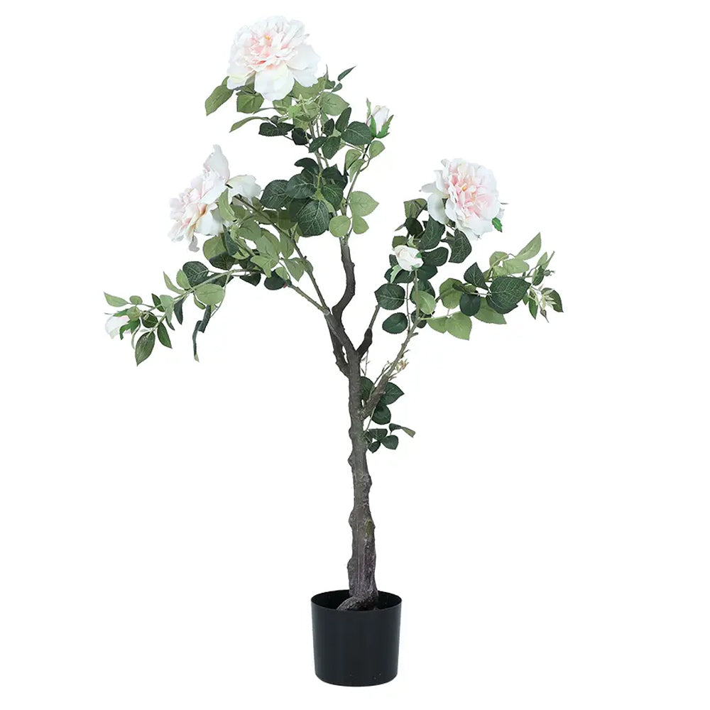 ORNETTA Rose Tree in Pot 115 cm - Pink/Green - Artificial