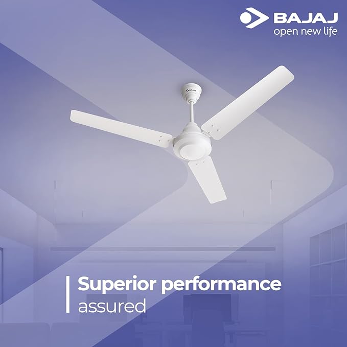 BAJAJ GLOSSY WHITE CEILING FAN 1200MM - ENERGOS 26-48'' (130049)