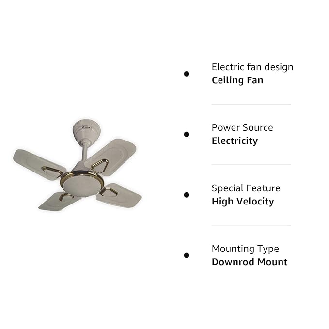 BAJAJ CEILING FAN EDGE HS DECO BIANCO 600MM - 24''.(107442)