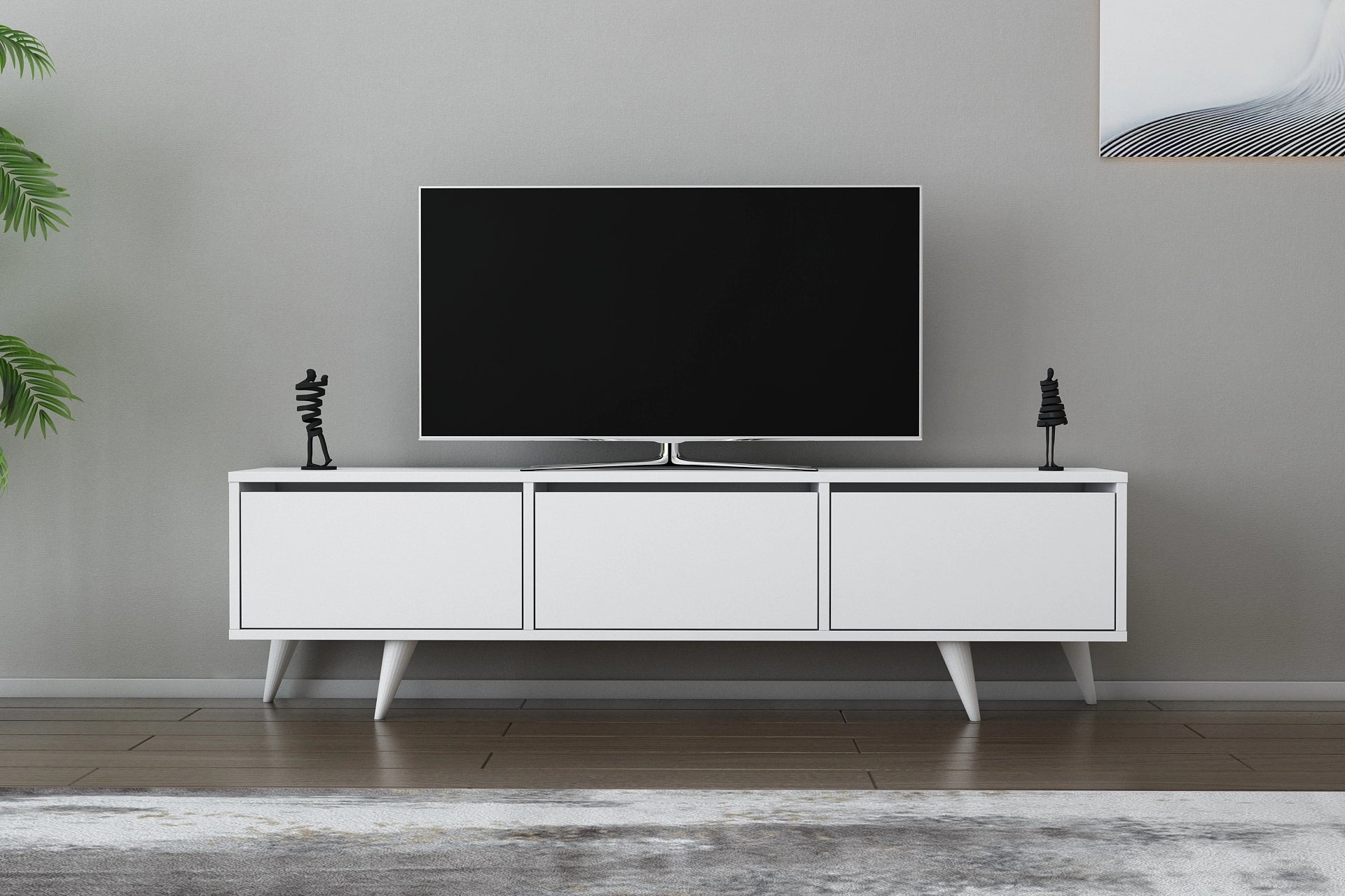 Tv unit, white (VD6-166) / made in eu