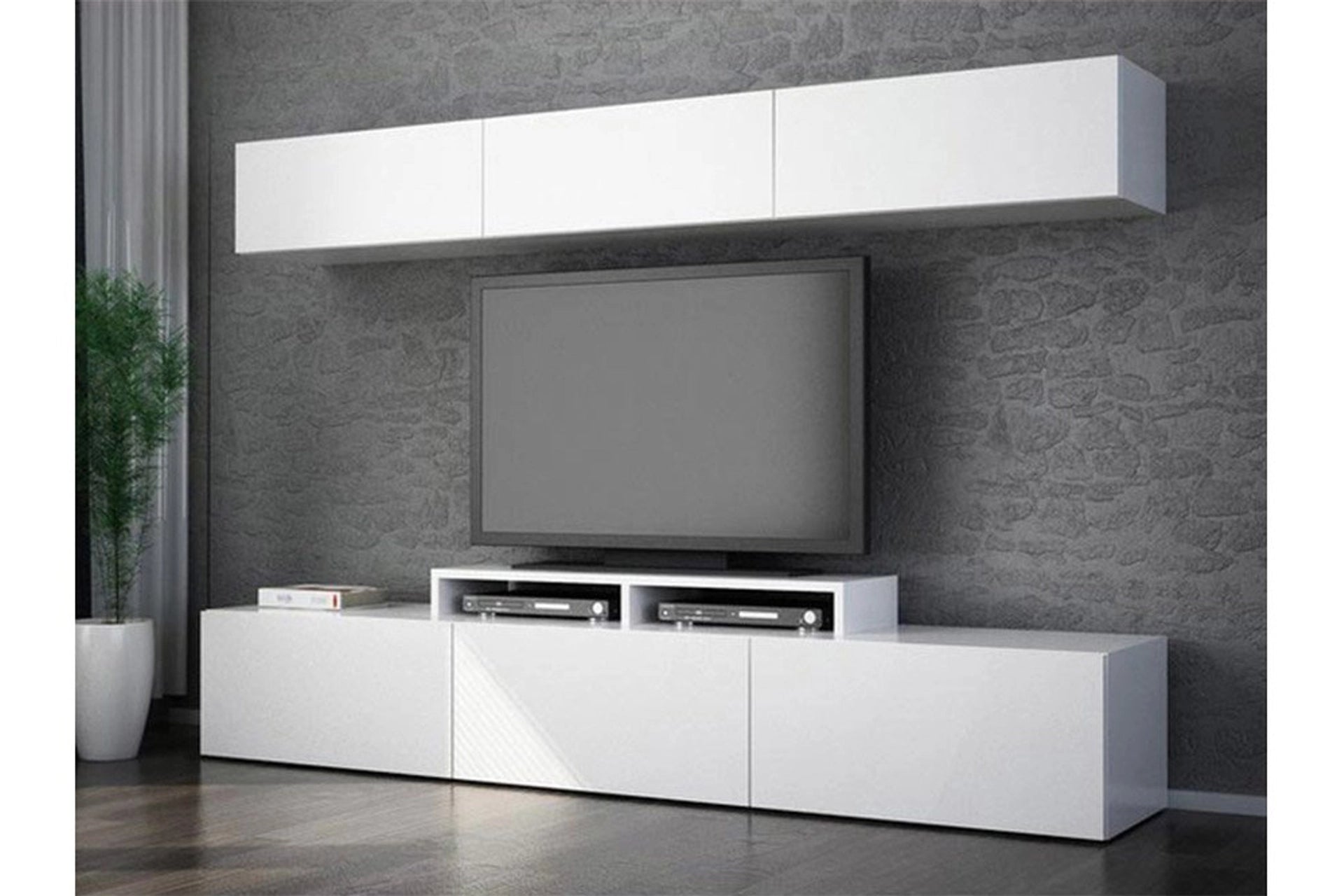 Tv unit, white (CR3-103) / made in eu