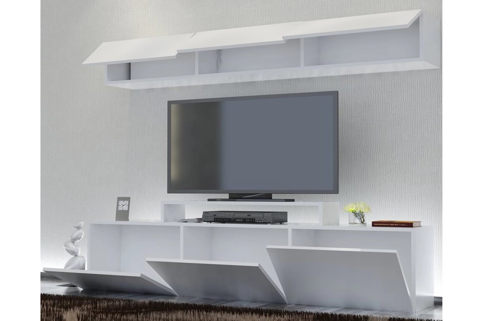 Tv unit, white (CR3-103) / made in eu