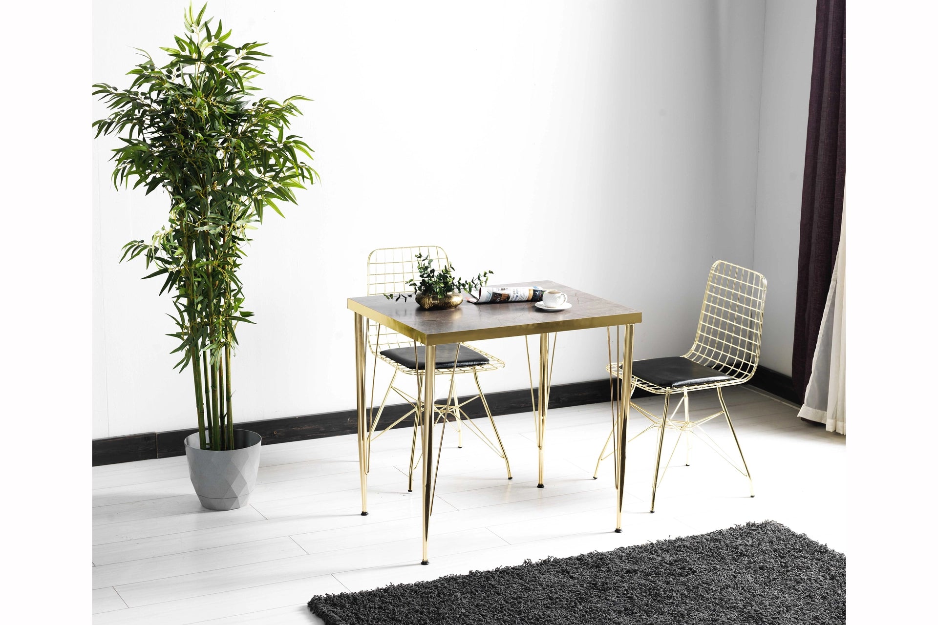 Violet gold table chair set , 90X60 (ZS4-164) / made in eu