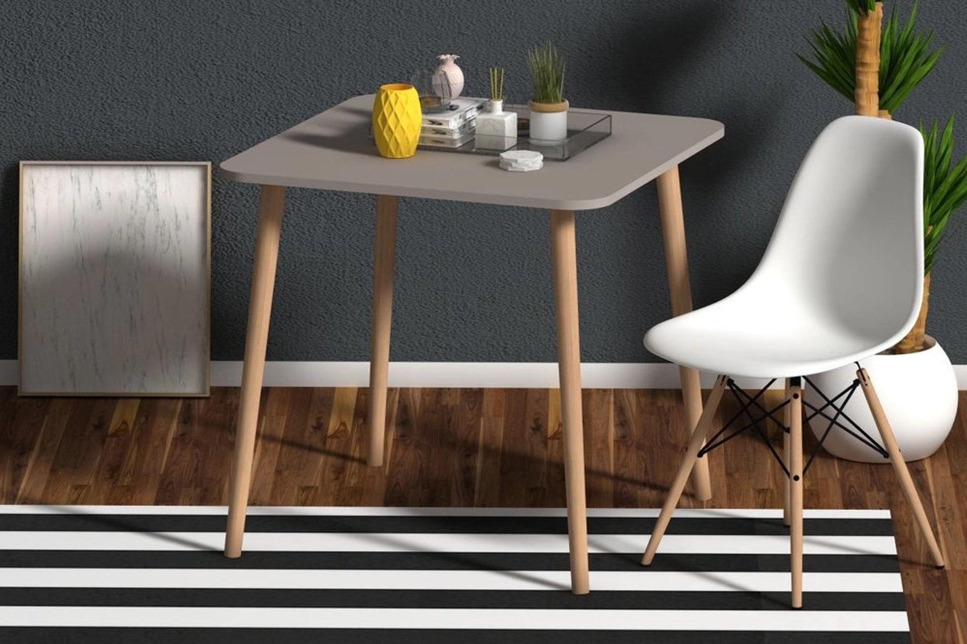 Square table, cappuccino, 92X92 (NT3-756) / Made in Eu