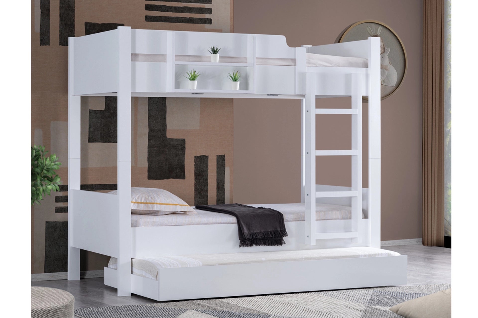 Asya bunk bed with puppy, white, 90X190 (OA3-7376) / made in eu