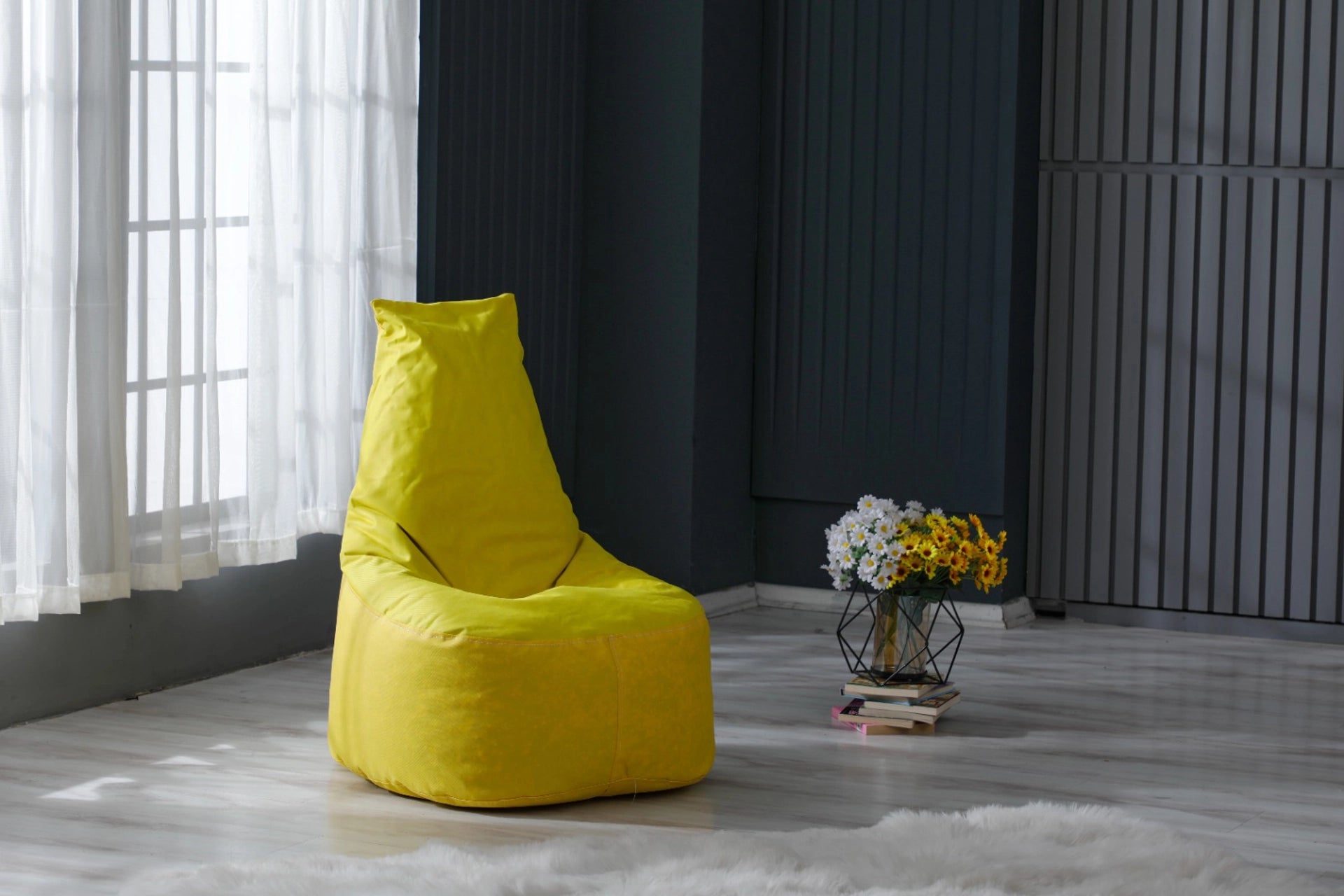 Bean bag sofa, yellow (ic4-859)