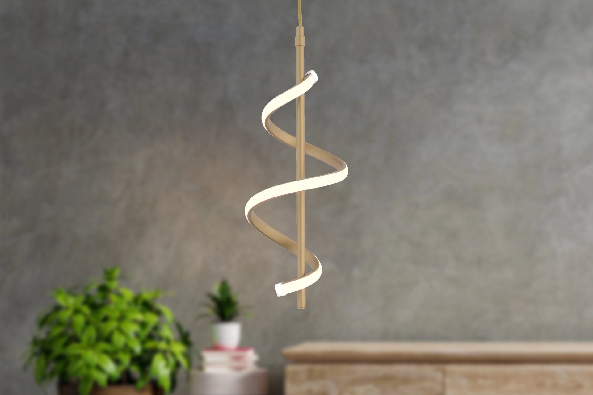 Leatrice single 3 colored led chandelier , worned LQ3-4090