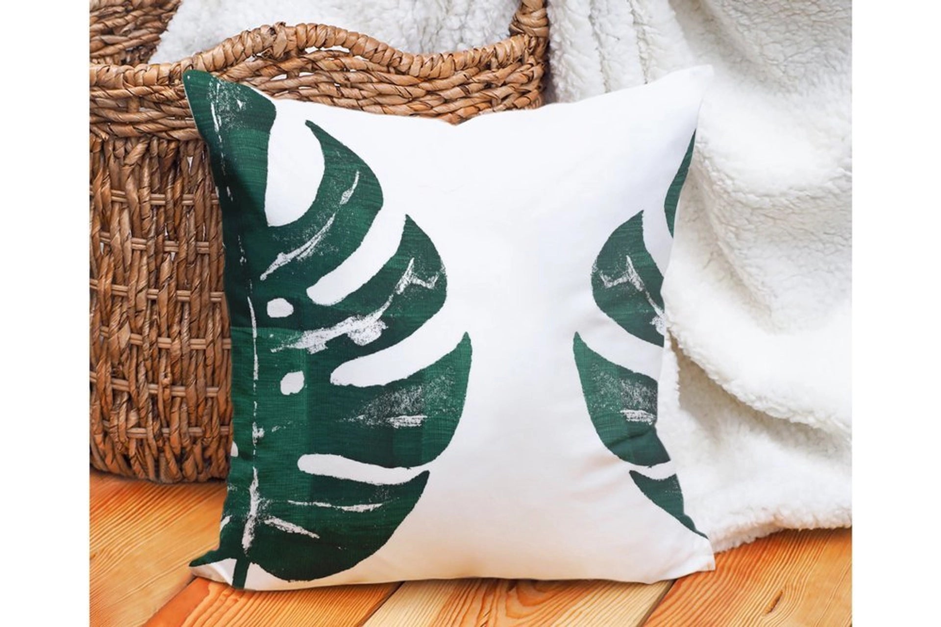 Carnival home double sided tropical leaf printed cushion cover (KQ3-7118)