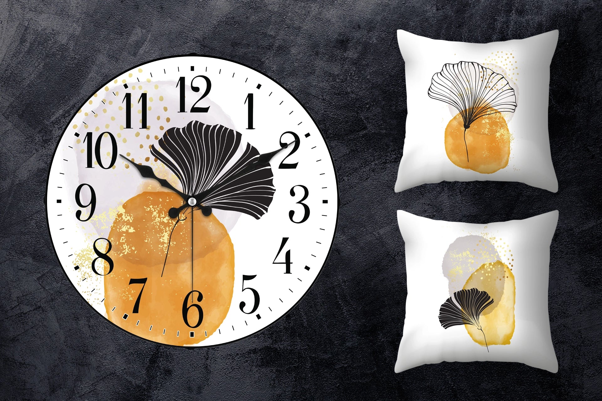 Decorative wall clock and double kirlent cover set combin, 2 (HJ4-206)