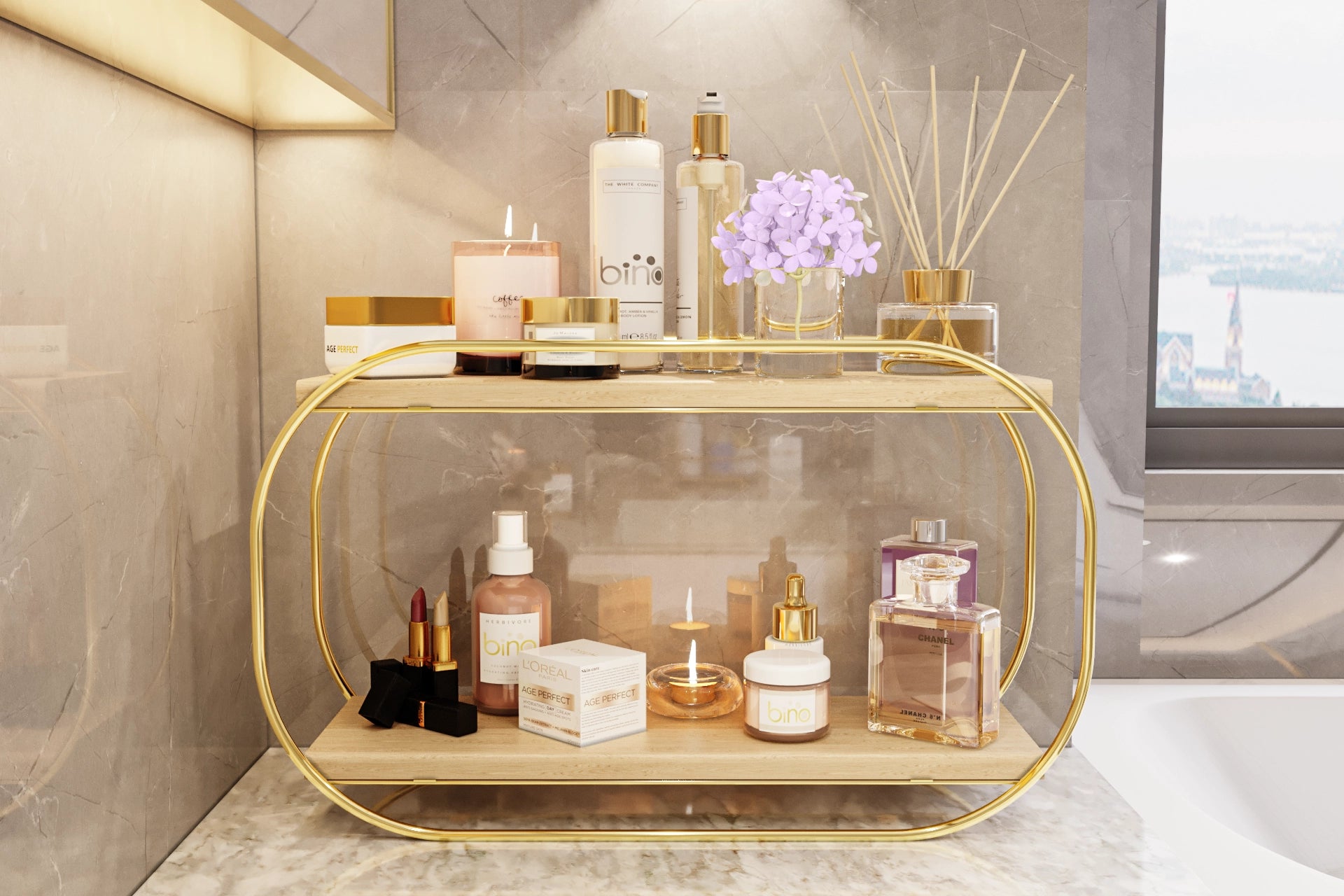 Bino multi-purpose desktop bathroom and jewelry organizer (BN7-127)