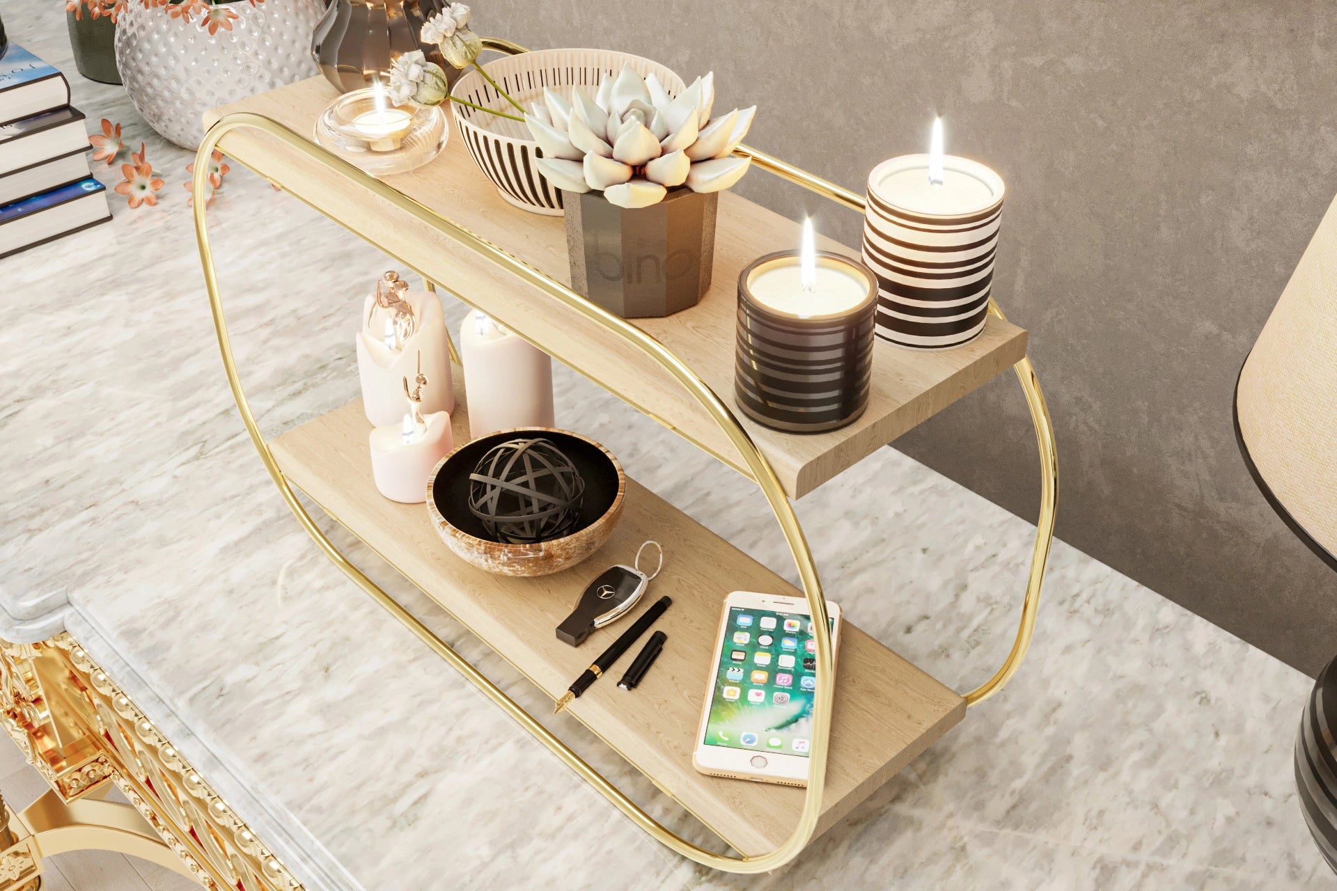 Bino multi-purpose desktop bathroom and jewelry organizer (BN7-127)