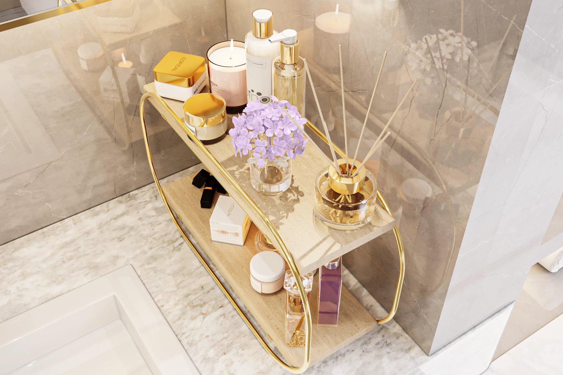 Bino multi-purpose desktop bathroom and jewelry organizer (BN7-127)