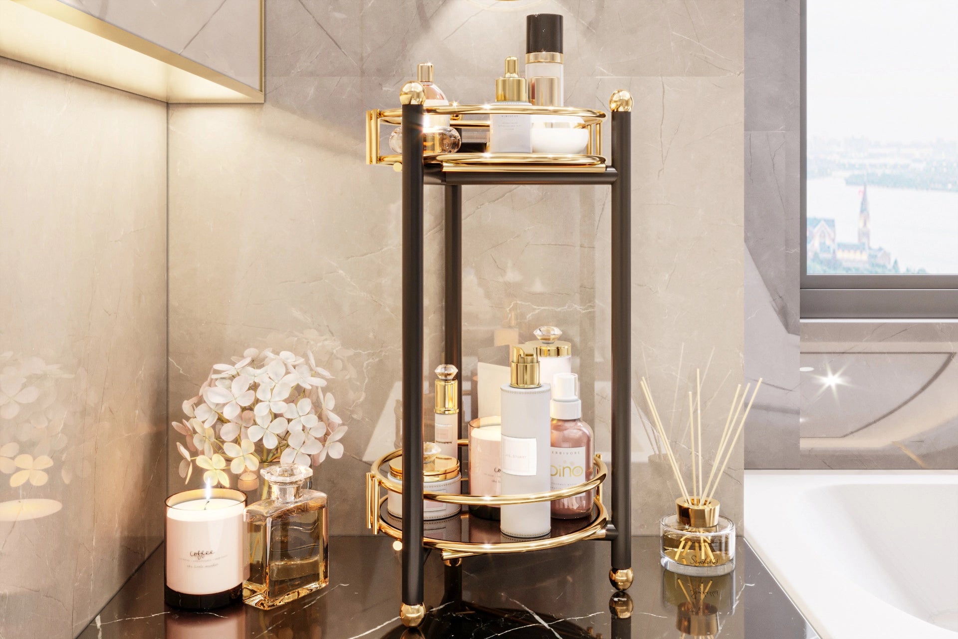 Bino multi-purpose bathroom make-up jewelery organizer (BN7-128)