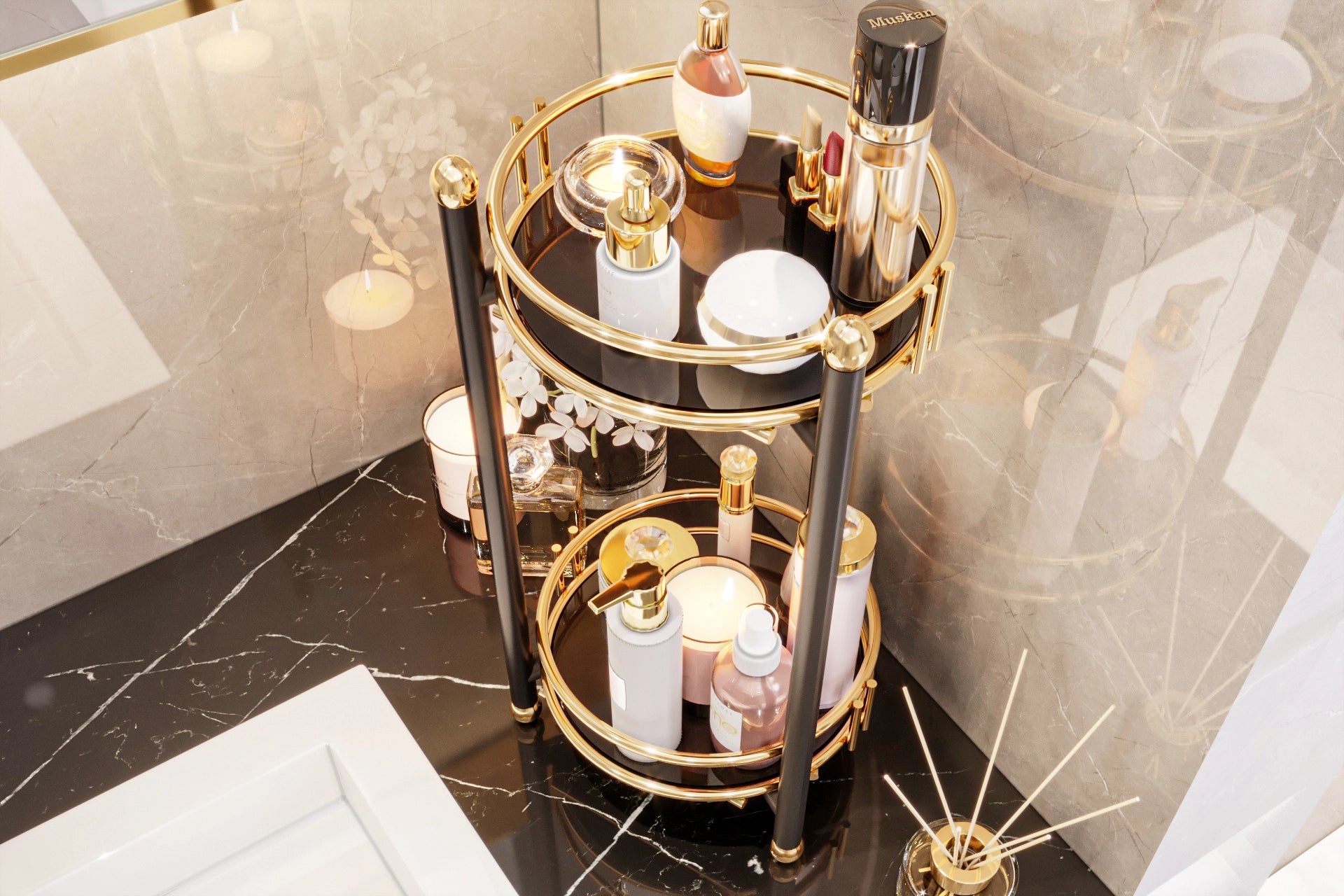 Bino multi-purpose bathroom make-up jewelery organizer (BN7-128)