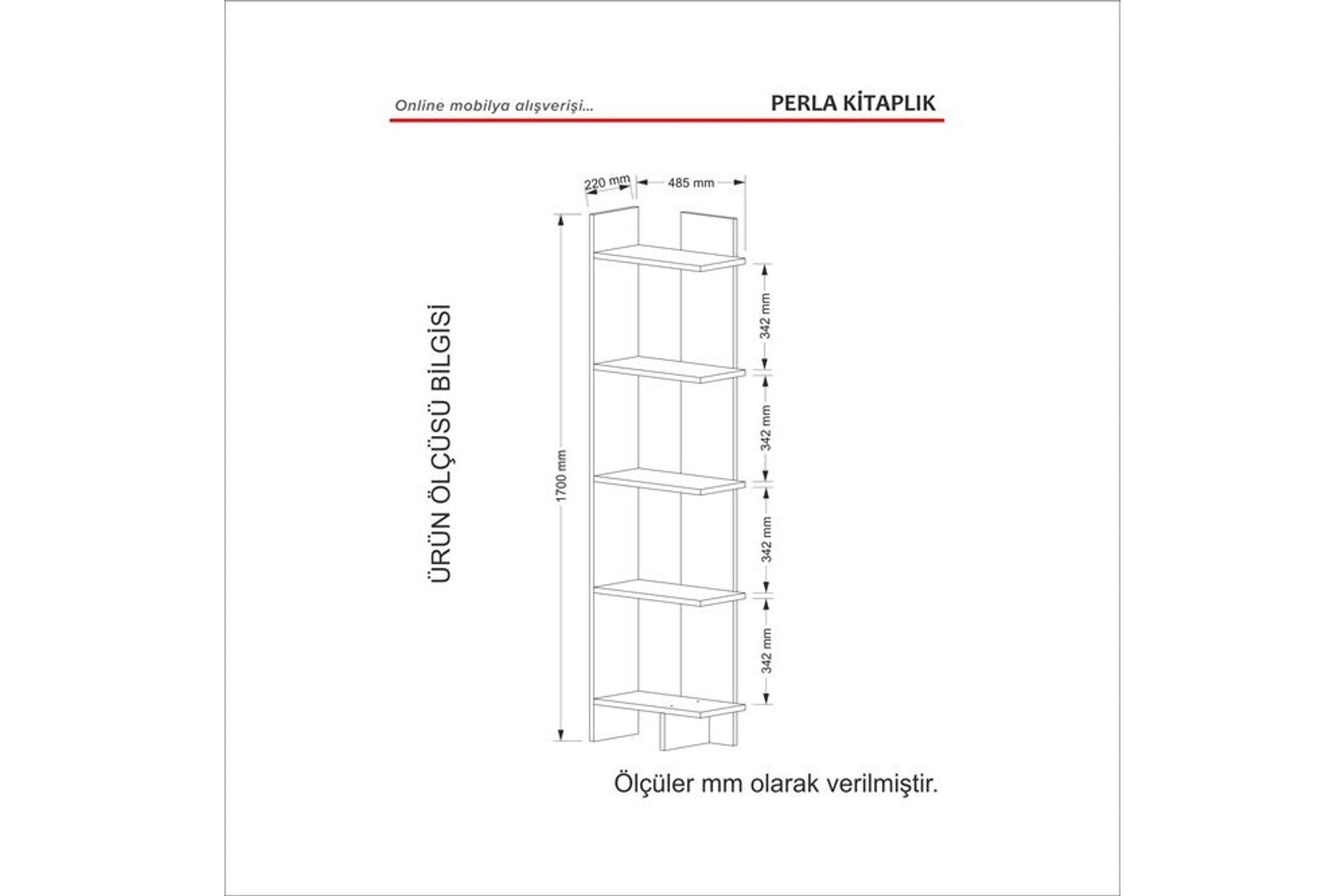 Bookshelf, white (DI3-719) / Made in Eu