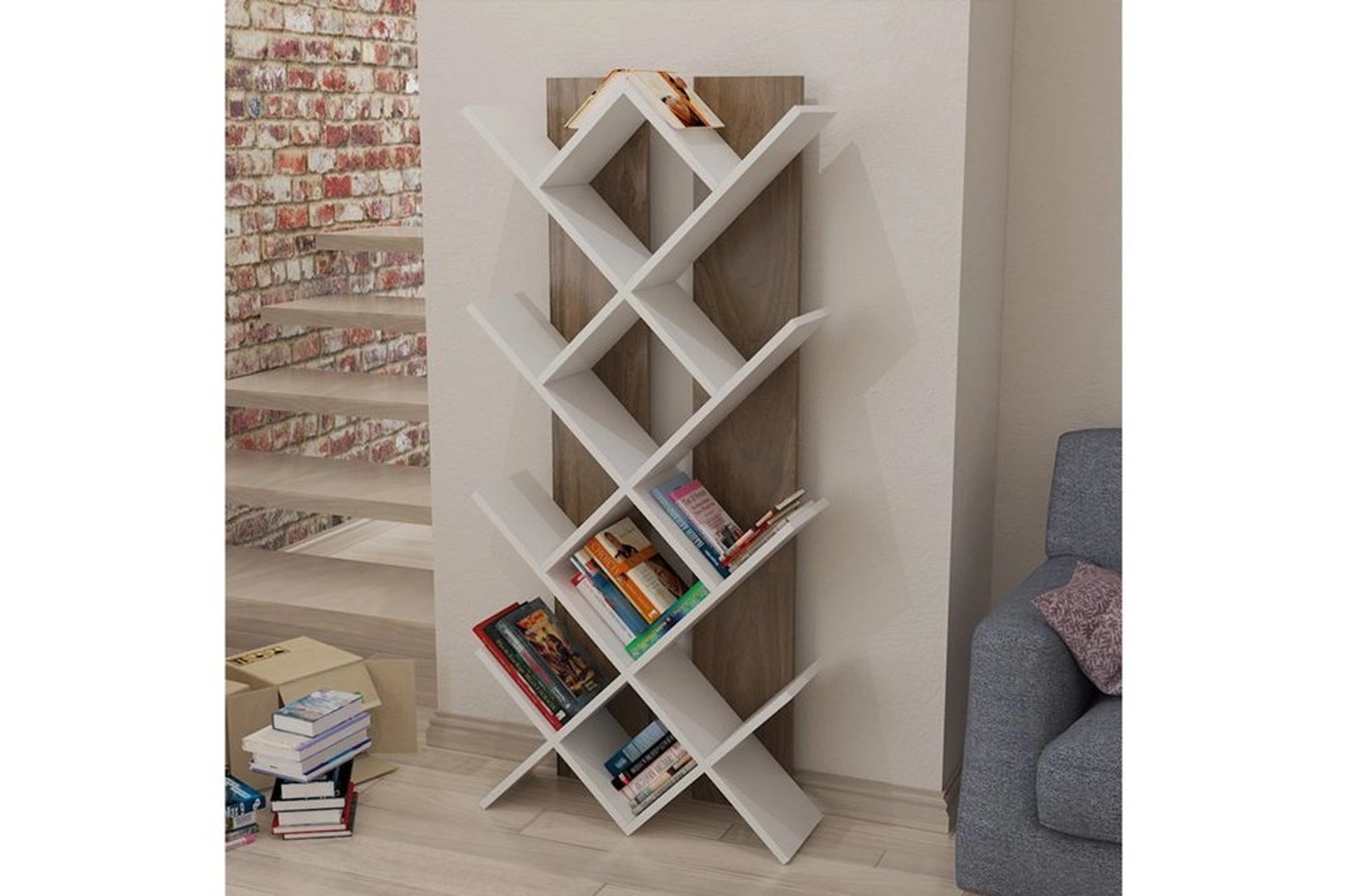 Bookshelf, white, (LG4-178)