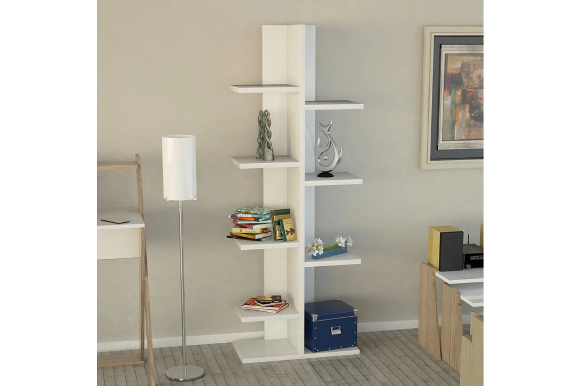 Sarmasik decorative bookshelf white (RD3-166)