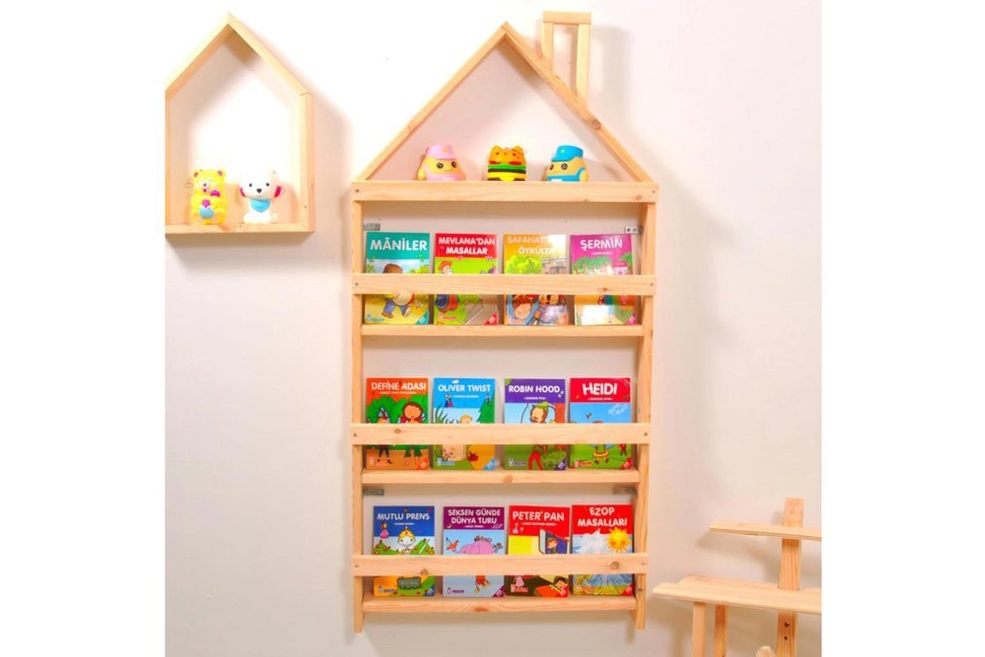 Kids room educational montessori bookshelf (KU4-137) / made in eu