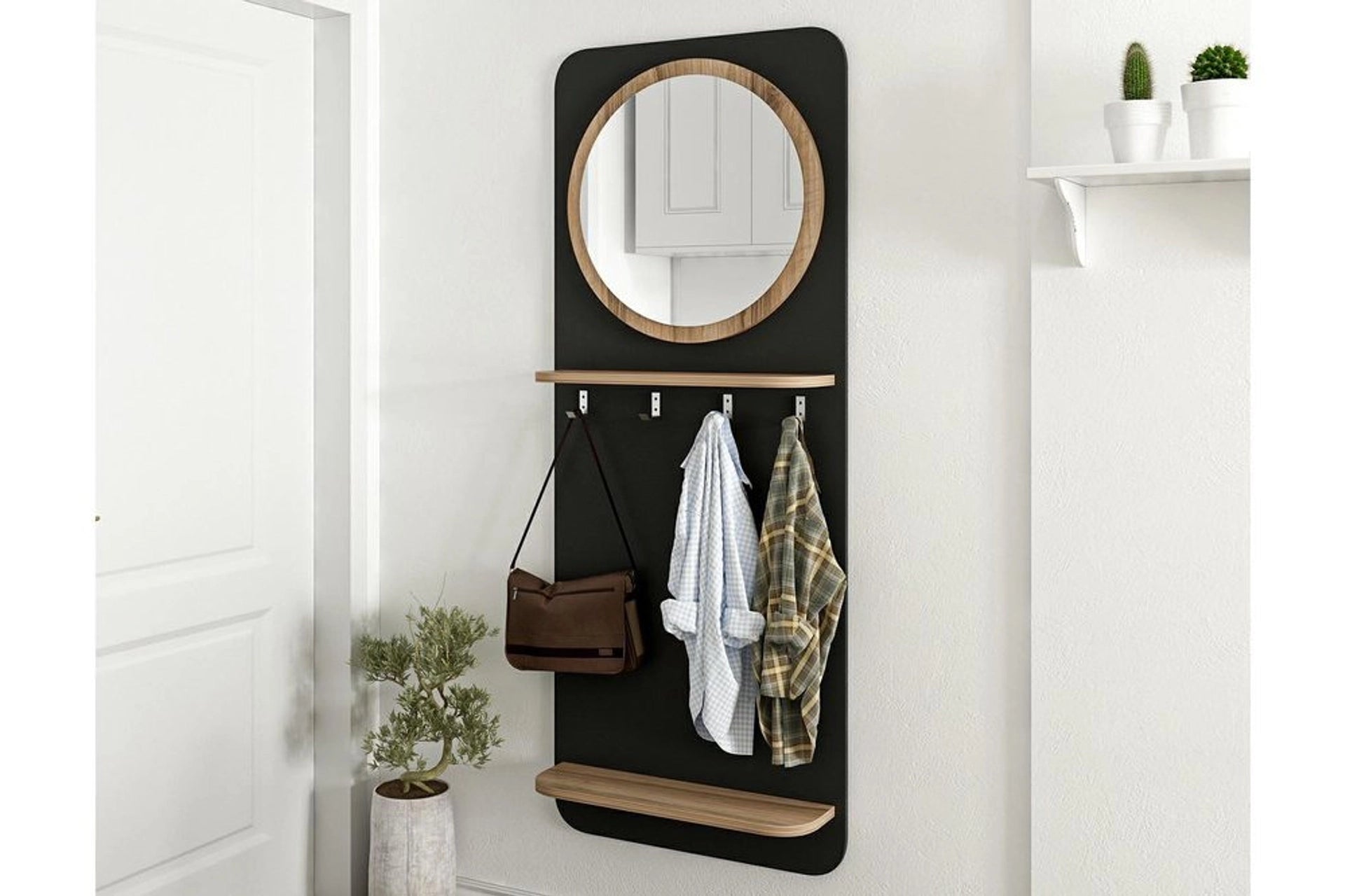 Slim dresser, mirror, black gold (MG3-2551) / made in eu