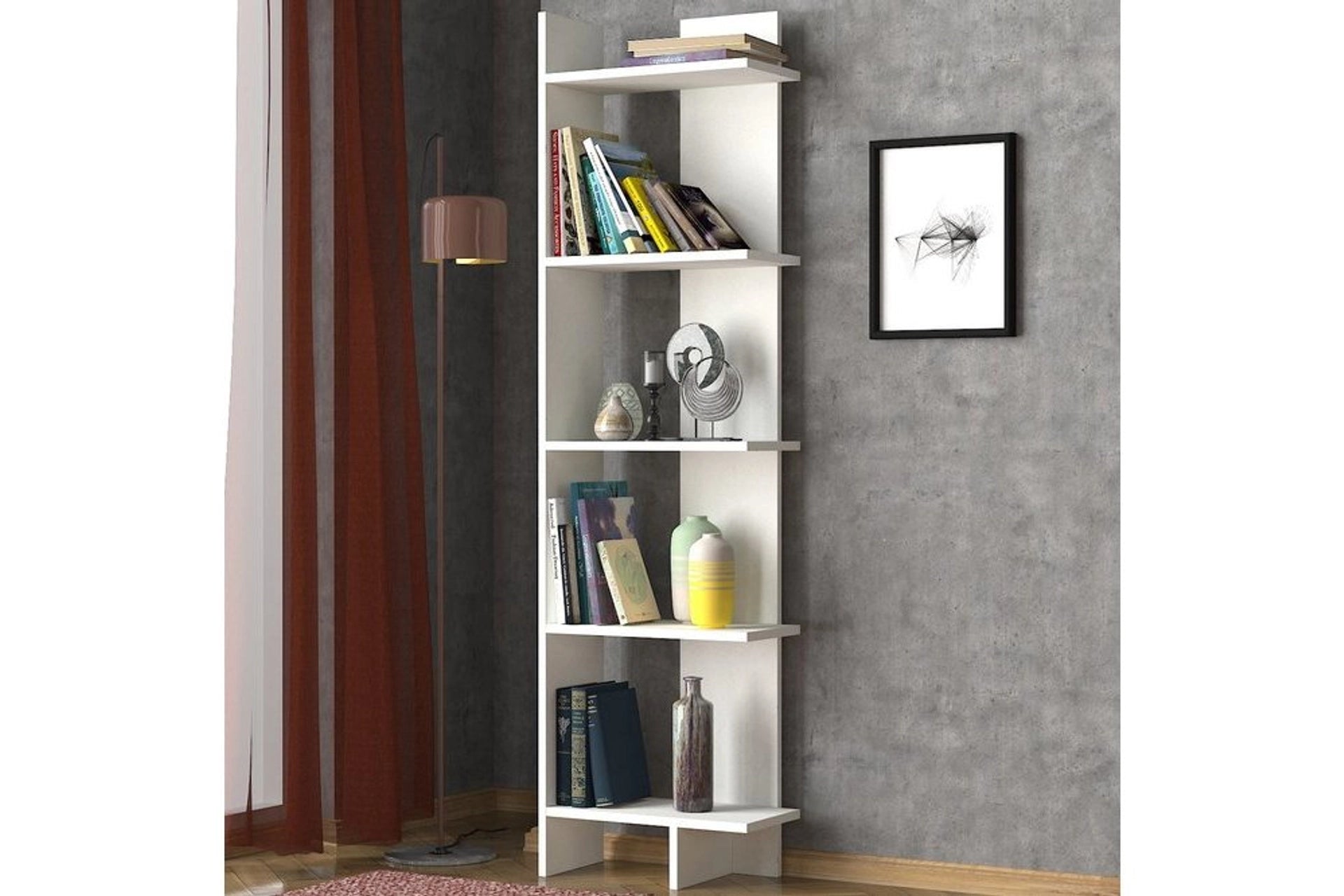 Bookshelf, white (DI3-719) / Made in Eu