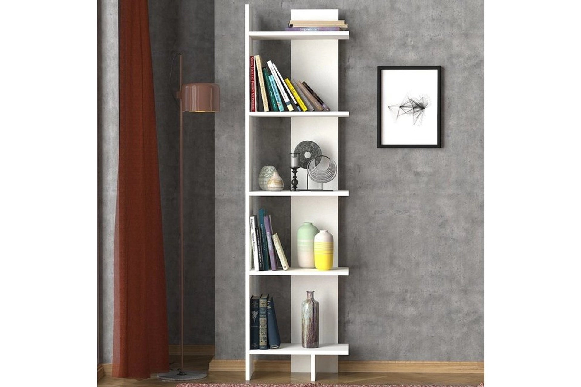 Bookshelf, white (DI3-719) / Made in Eu