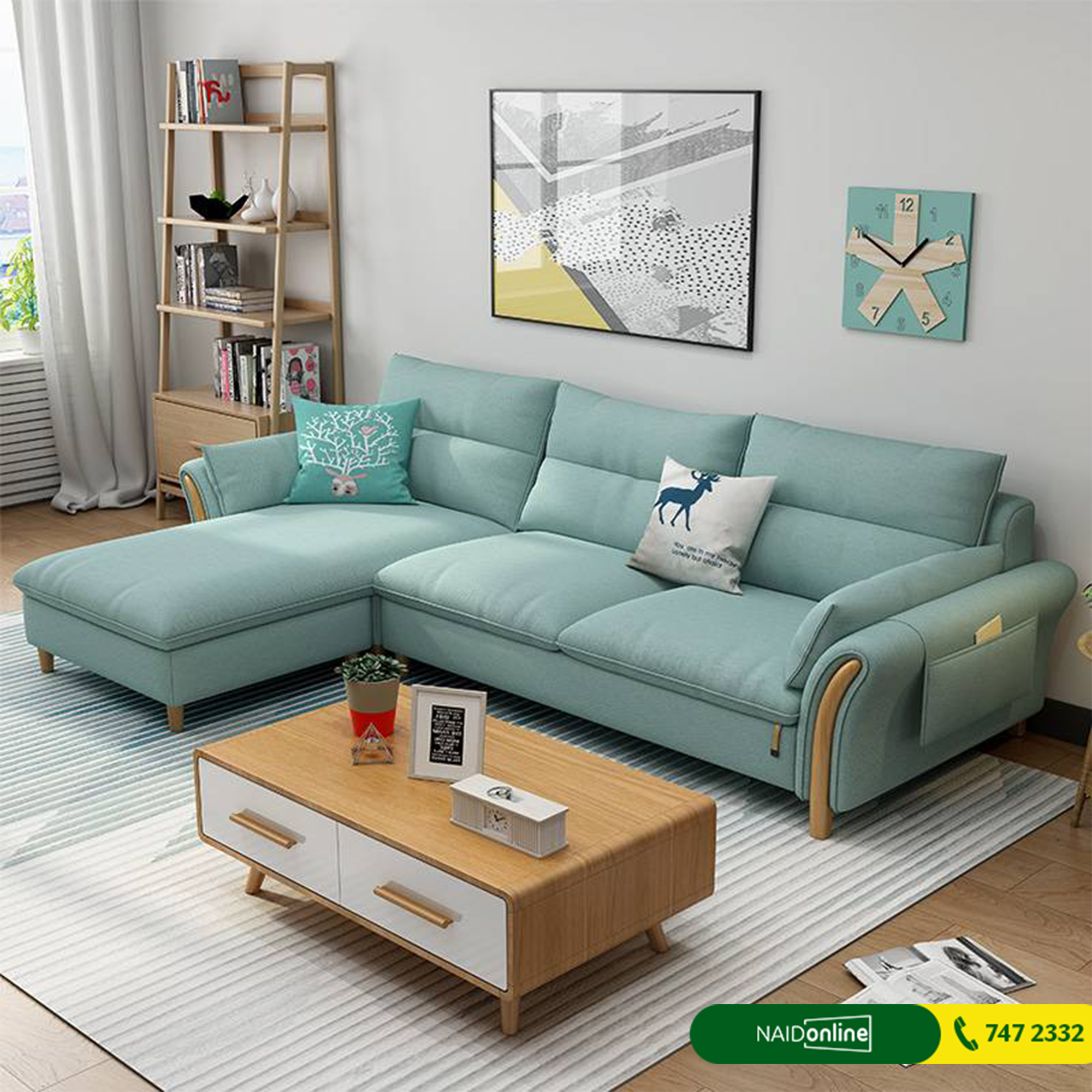 Sofa Set 3 Seater with Ottoman SFB0241