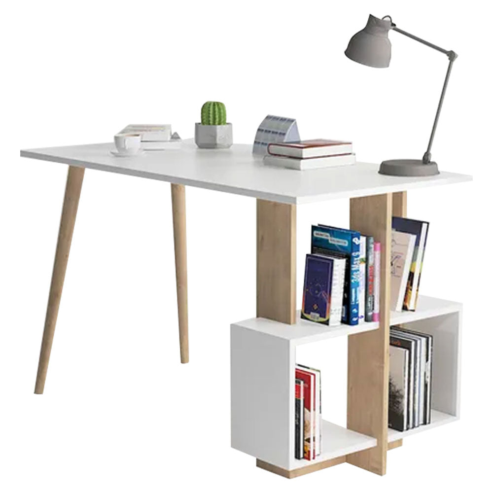 Lagomood side study desk, white oak 120 cm (LG4-140) / made in eu