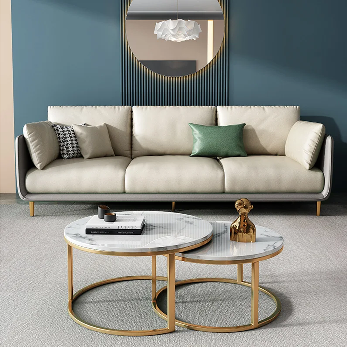 Sofa Set 1 Seater + 3 Seater with Ottoman SFG1230/SFG3230