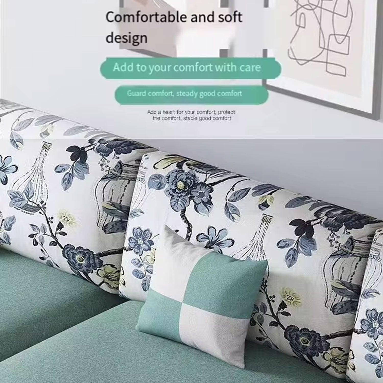 Sofa set 3 seater + ottoman