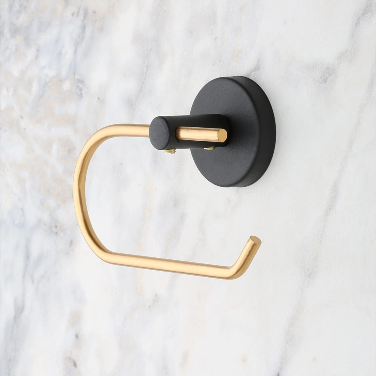 May bathroom gold light toilet paper holder, black (YM2-105)